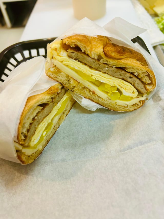 Croissant Breakfast Sandwich.