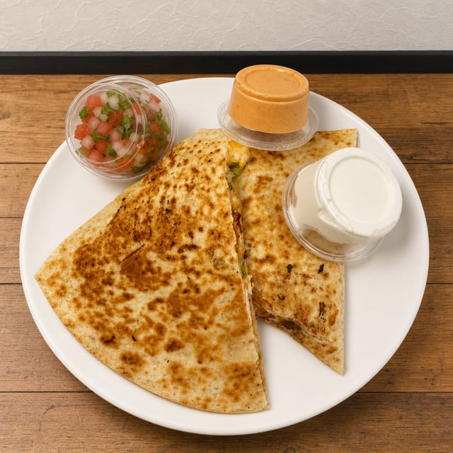 Chicken n Steak Quesadilla.