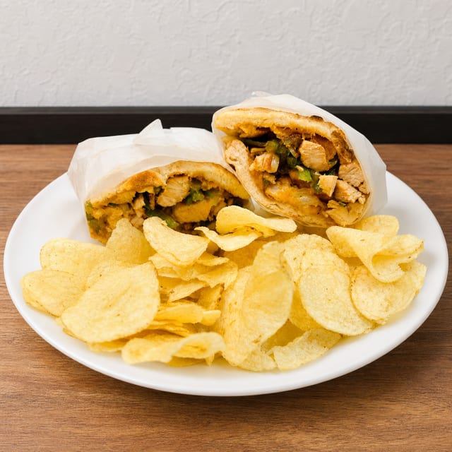 Chicken Fajita Panini w/ Lays.