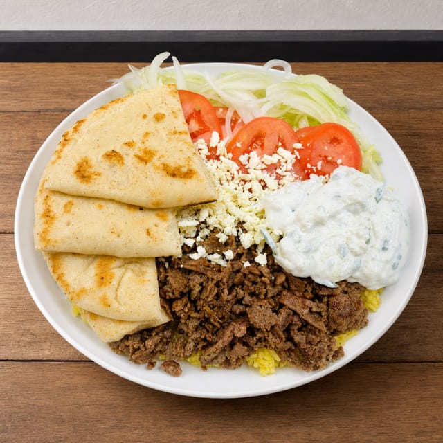 Philly Steak Gyro Platter.