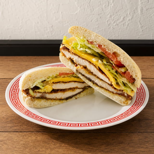 Schnitzel Sandwich on Slice.