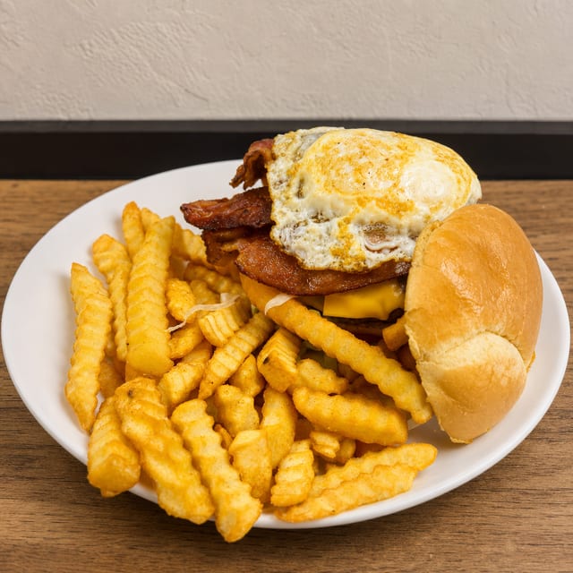 Bacon, Egg, & Cheese Burger.