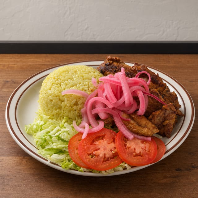 Chicken Shawarma Over Rice.