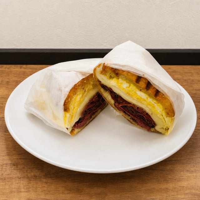 Pastrami Egg And Swiss.