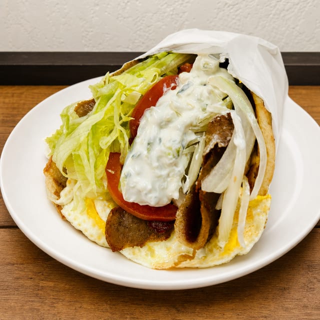 Lamb Breakfast Gyro.