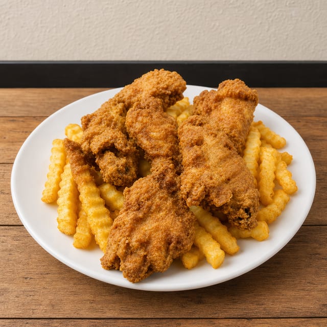 Wings 6 Ea w/ Fries.