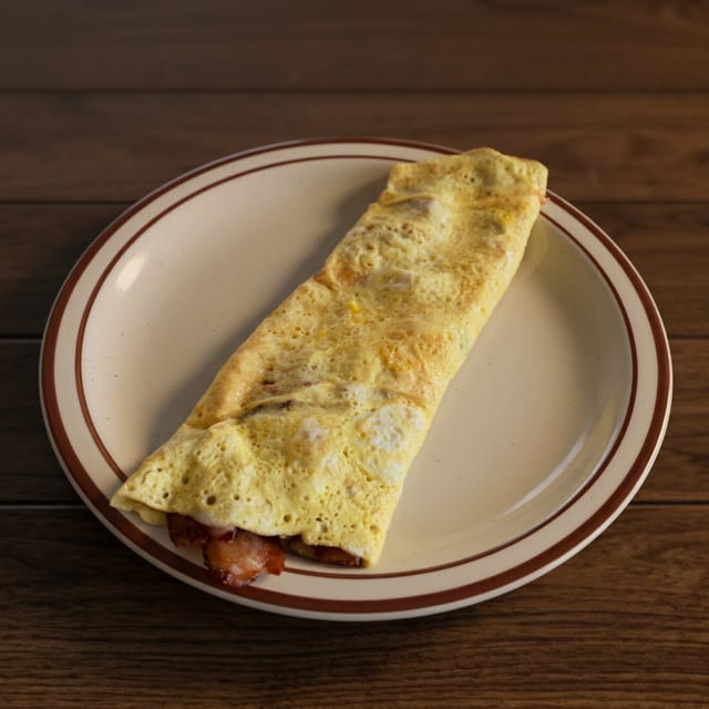 Bacon & Cheese Omelet.
