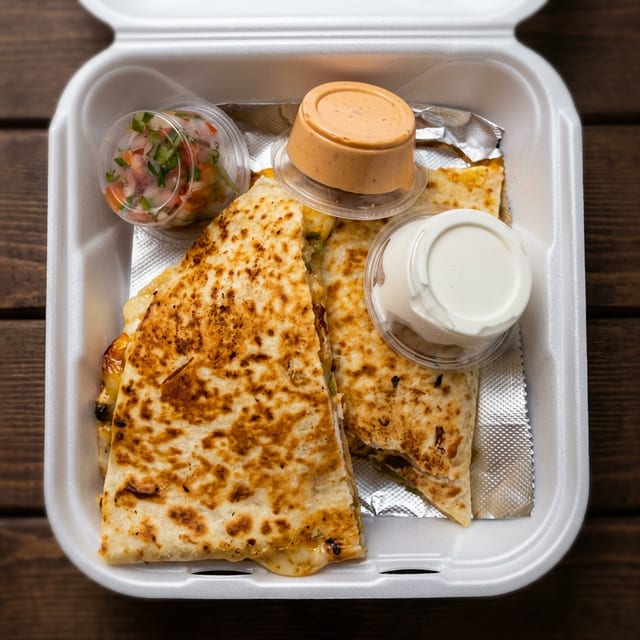 Chicken n Steak Quesadilla.
