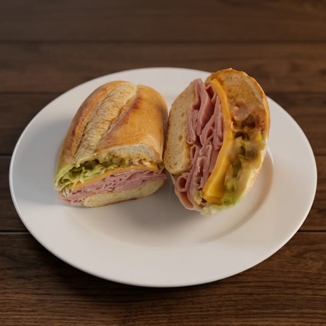 Ham & Cheese on Hero (Sub).