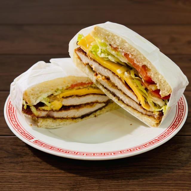 Schnitzel Sandwich on Slice.