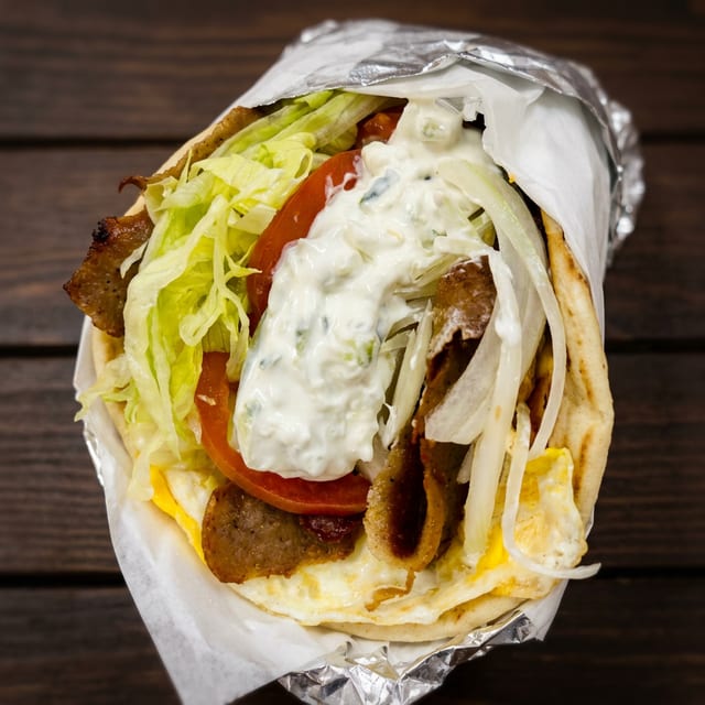 Lamb Gyro Sandwich Deal With Chips.