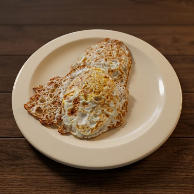 2 Fried Eggs Over Hard.