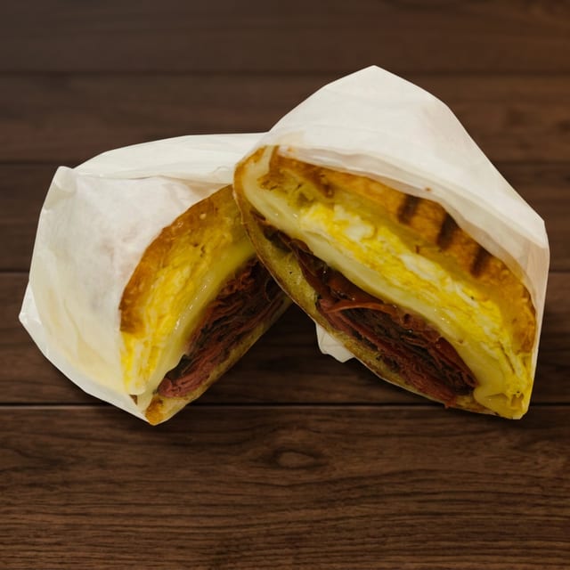 Pastrami Egg And Swiss.