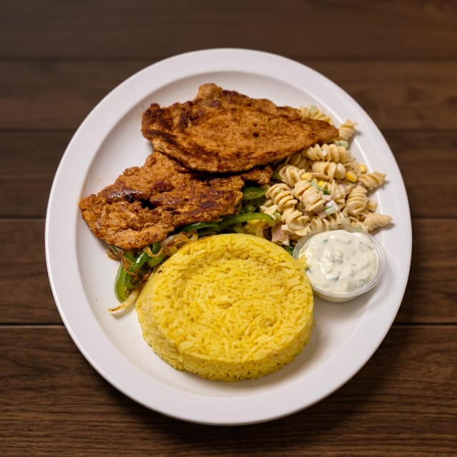 Pork Mediterranean plate.