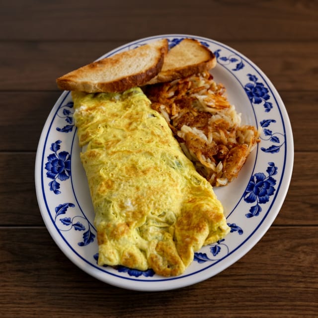 Sausage & Cheese Omelet.