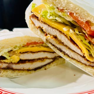 Schnitzel Sandwich on Slice